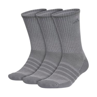 Imagem de adidas Meias Masculinas Acolchoadas X 4 Pacote com 3, Cinza Onix/Cinza, G