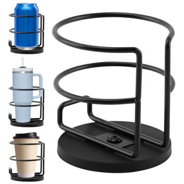 Imagem de Suporte de copo magnético, suporte de bebida de metal resistente, suporte de copo de base magnética, suporte de garrafa para geladeira carro/caminhão/trator/empilhadeira/barco/ônibus