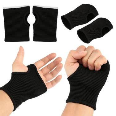 Imagem de Par de Munhequeiras de Compressão Elástico Luvas Academia - Dexin