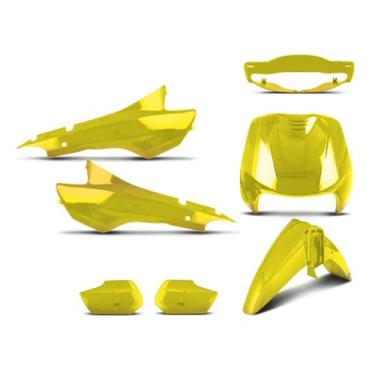 Imagem de Kit Peças Plásticas Biz 100 Amarelo Solar 1998 e 1999 - PRO TORK, AMAR