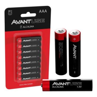 Imagem de Kit 8 Pilhas Alcalina Palito AAA 1.5v Cod: 408060011 Avant Use