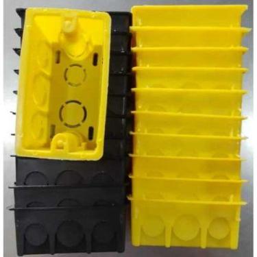 Imagem de Kit 10 Caixinhas de Luz e Energia Reforçadas p Tomada Interruptor elét