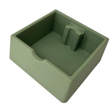 Imagem de Ioensy Recipiente para descarte de pó de café Coffee Knock Box em silicone, acessório durável, recipiente para pó de café expresso para cozinha, cafeteria, Verde