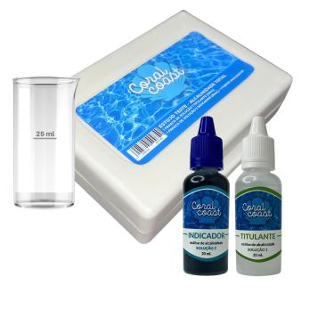 Imagem de Estojo Medidor Alcalinidade CORAL COAST Kit Limpeza Manutenção Piscina Água Cristalina Verão