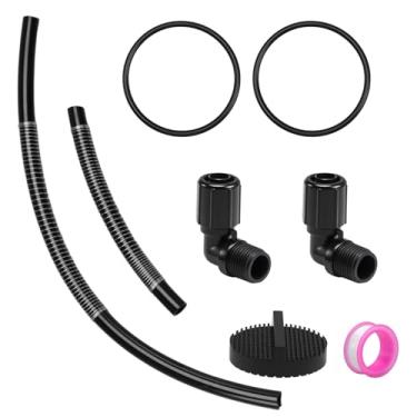 Imagem de RUHUALIFE Peças de clorador de piscina, conector de tubo NPT de 1/5.1 cm, tubo OD de 5/20.3 cm, tela e anéis de vedação compatíveis com alimentador/clorador automático Pentair Rainbow 320 322