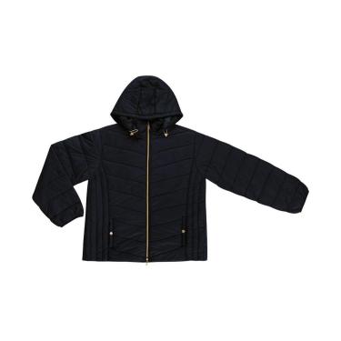 Imagem de Jaqueta Com Capuz Plus Size Secret Glam Preto-Feminino