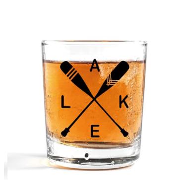 Imagem de Nogrit Copos de uísque para decoração da casa do lago 283 g, vinho de praia, pedras antiquadas, presentes de lago para mulheres, homens, bebendo, coquetel, vodca escocesa, tequila, rum