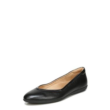 Imagem de Naturalizer Sapatilha feminina Vivienne Slip-On Ballet, Couro preto, 10 Wide