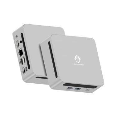 Imagem de GenMachine Mini PC AMD Ryzen 5 4500U - Mini computadores até 4.0GHz 6c/6t, 8GB DDR4, 256GB SSD e M.2 NVME, PC para jogos com Wifi6/BT5.2/DHMI/DP, jogos/escritório/design