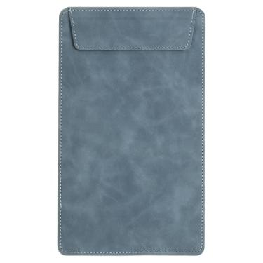 Imagem de PATIKIL A5 Prancheta de couro de poliuretano, 15 x 25 cm, pasta magnética para negócios, com suporte para caneta, organizador de pasta de escritório, quadro de escrita, azul