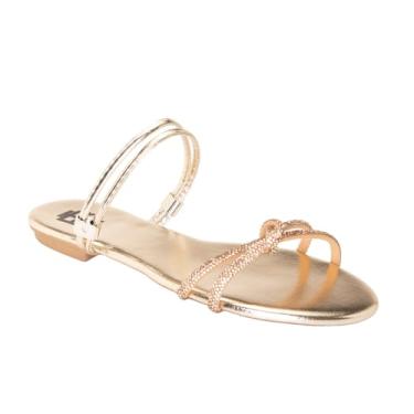 Imagem de Rasteirinha Feminina Sandalia Papete Praia Verão 2025-Dourado-40