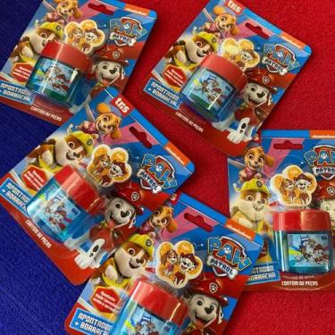 Imagem de Kit Escolar Apontador c/deposito e borracha Patrulha Canina - Tris, Az