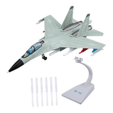 Imagem de Kokiya Avião de brinquedo colecionável modelo Fighter 1/81 com ação de recuo para crianças, para prateleira, lareira, escritório, presente, decoração, Verde