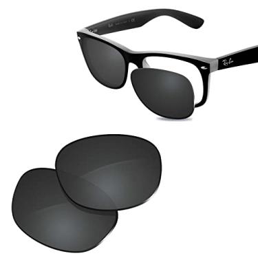 Imagem de Glintbay Lentes de óculos de sol de substituição 100% precisas para Ray-Ban RB2132-58 - preto avançado polarizado