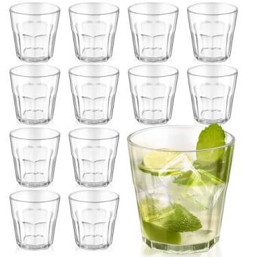 Imagem de LemonRoad 12 peças de copos de bebida empilháveis para lava-louças, copos de água de vidro para uísque, refrigerante, suco, leite, cerveja, bebidas alcoólicas, uso diário
