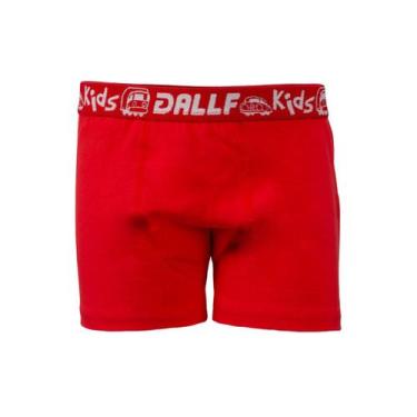 Imagem de Cueca Infantil Box Boxer Cotton Individual Algodão Dallf, Vermelho, P
