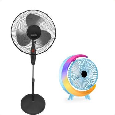 Imagem de Ventilador De Coluna De Chão Turbo Vento Forte 3 Velocidades + Ventila