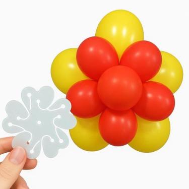 Imagem de 18 Clips Suporte para Balão/Bexiga Formato de Flor  Decoração de Festa