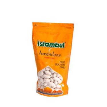 Imagem de Amêndoa Confeitada Branca Istambul  500g