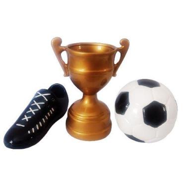 Imagem de Kit Futebol Decoração Festa Aniversário Troféu Bola Chuteira - Decor P