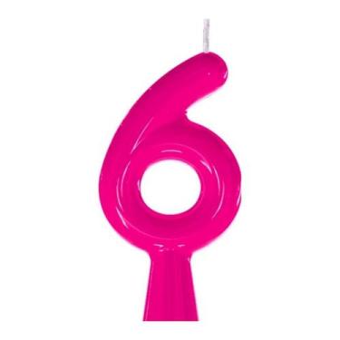 Imagem de Vela De Aniversário Número Neon Rosa - PartiuFesta