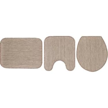 Imagem de Jogo De Banheiro Artesanal Look Gerbera A Com 3 Pecas - Rayza Tapetes 