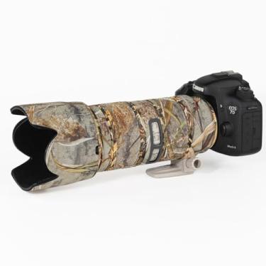 Imagem de CHASING BIRDS Revestimento de lente impermeável camuflado para Canon EF 70-200 mm F2.8 L é USM II III capa protetora de lente à prova de chuva (camuflagem de palheta)