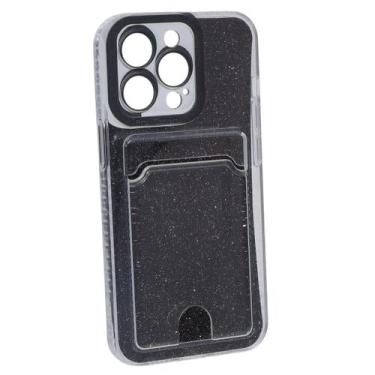 Imagem de Capa Capinha Porta Cartão Glitter Compatível iPhone 13 Pro - Tesla Sto