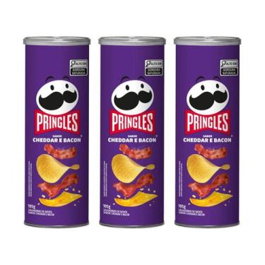 Imagem de Batata Pringles Cheddar Bacon 105g 3 Unidades