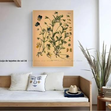 Imagem de Pôster Vintage De Flores Botânicas DIY Para Decoração De Quarto, Casa,