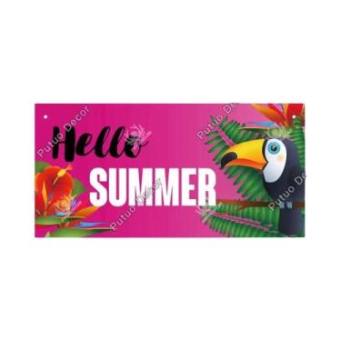 Imagem de Placa De Madeira Decorativa Para Casa De Praia, Letreiro Suspenso De V