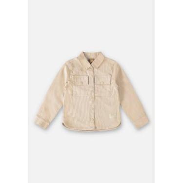Imagem de Camisa Manga Longa Infantil Menina Up Baby, Bege, 2