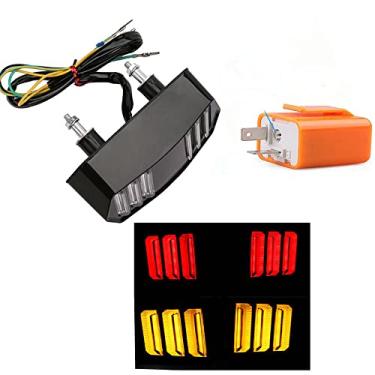 Imagem de Yibid Luz traseira LED integrada compatível com/substituição para Honda 2014-2018 Grom MSX 125 Motocicleta, luzes sequenciais de freio para MSX125/SF CBR650F CTX700 CTX700N, 1 relé pisca-alerta de 2 pinos