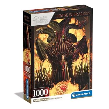 Imagem de Clementoni Puzzle House of The Dragon – 1000 Pieces – Adult Jigsaw Puzzle, Poster Included, TV Series, Fun for Adults, Made in Italy, 39904
