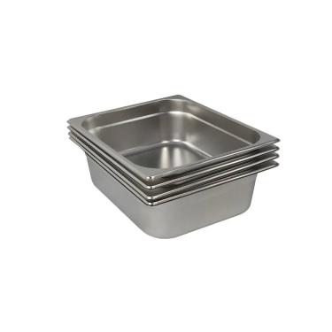 Imagem de 4 Cubas Gastronômica Buffet GN 1/2 150mm Aço Inox Sem Alça