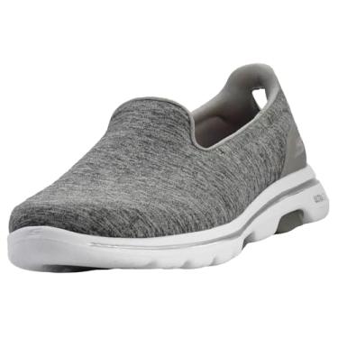 Imagem de Skechers Go Walk 5 Honor feminino, Cinza, 7.5 X-Wide