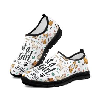 Imagem de xixirimido Tênis feminino sem cadarço, casual, cano baixo, antiderrapante, confortável, respirável para caminhada, tênis, Filhote de desenho animado, 38