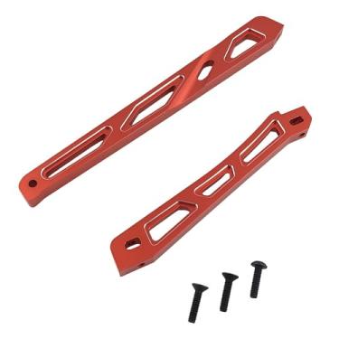 Imagem de Heavy Duty RC Aluminum Chassis Brace Upgrade Kit for Arrma 1/8 Kraton 6S BLX V5, Strengthened Front & Rear Alloy Reinforced Rod Replacement (Red)