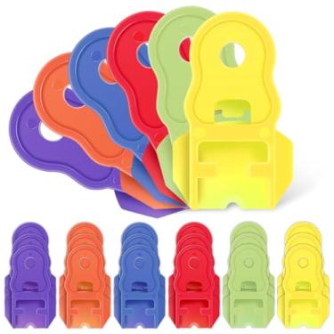 Imagem de 24 peças de abridor de lata fácil manual, abridores de lata de refrigerante e cerveja, abridor de lata de refrigerante colorido, protetor de abridor de lata fácil manual, abridor de lata de anel