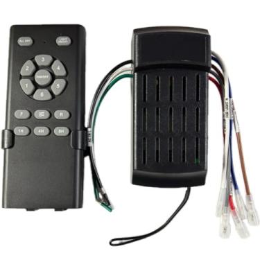 Imagem de Zronon Kit de acessórios para ventilador de teto, kits de ventilador 3 em 1, ventiladores de teto, temporização e velocidade, sem fio, kits de acessórios (para 132 cm)