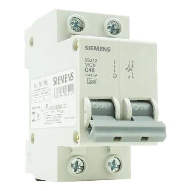 Imagem de 2X Disjuntor Siemens Bipolar Curva C 40A 50A 63A 5Sj