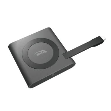 Imagem de Cyber Acoustics Adaptador USB-C para HDMI (DS-1500) – Conversor AV digital multiportas com carregamento Qi sem fio, portas HDMI, USB tipo A e C