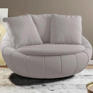 Imagem de Poltrona Sfera Base Giratória - Élpis Móveis - Molufan, Cinza