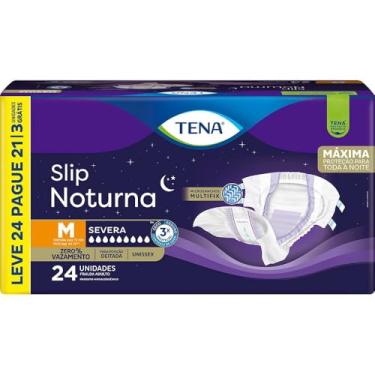 Imagem de Tena Slip Noturna, Fralda Geriátrica para Incontinência Urinária, M - Leve 24 Pague 21 unidades