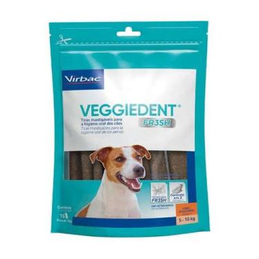 Imagem de Tiras Mastigáveis Para Cães VeggieDent Fresh Virbac 5 a 10kg