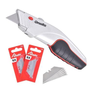 Imagem de Kit Estilete De Segurança Retrátil 165Mm 15 Lâminas Onsite