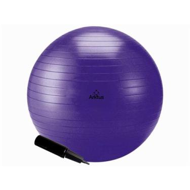 Imagem de Bola Suíça para Pilates Inflável com Bomba Anti-burst 65 cm - Arktus