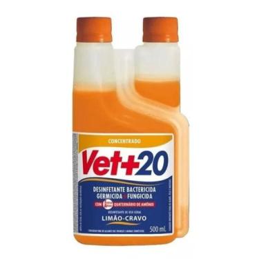 Imagem de Desinfetante Bactericida Concentrado Vet20 500ml - Vet+20, Limão, Crav
