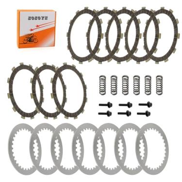 Imagem de Placas de aço de fricção de embreagem resistente com parafuso de mola para Yamaha YZ250 2002-2024 4X7-16325-00-00