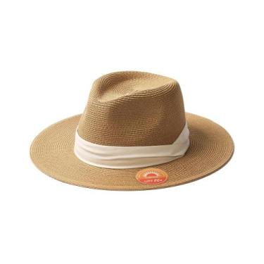 Imagem de Chapéu de sol FURTALK Panama Hat de aba larga Fedora Straw UPF 80+